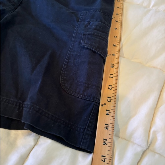 Charter Club Black Shorts Cargo Pockets High Waist Belt Loops Cotton Size 8 - Picture 5 of 7